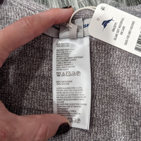 NWT Tommy Bahama Island Soft waterfall cardigan - Picture 6 of 7